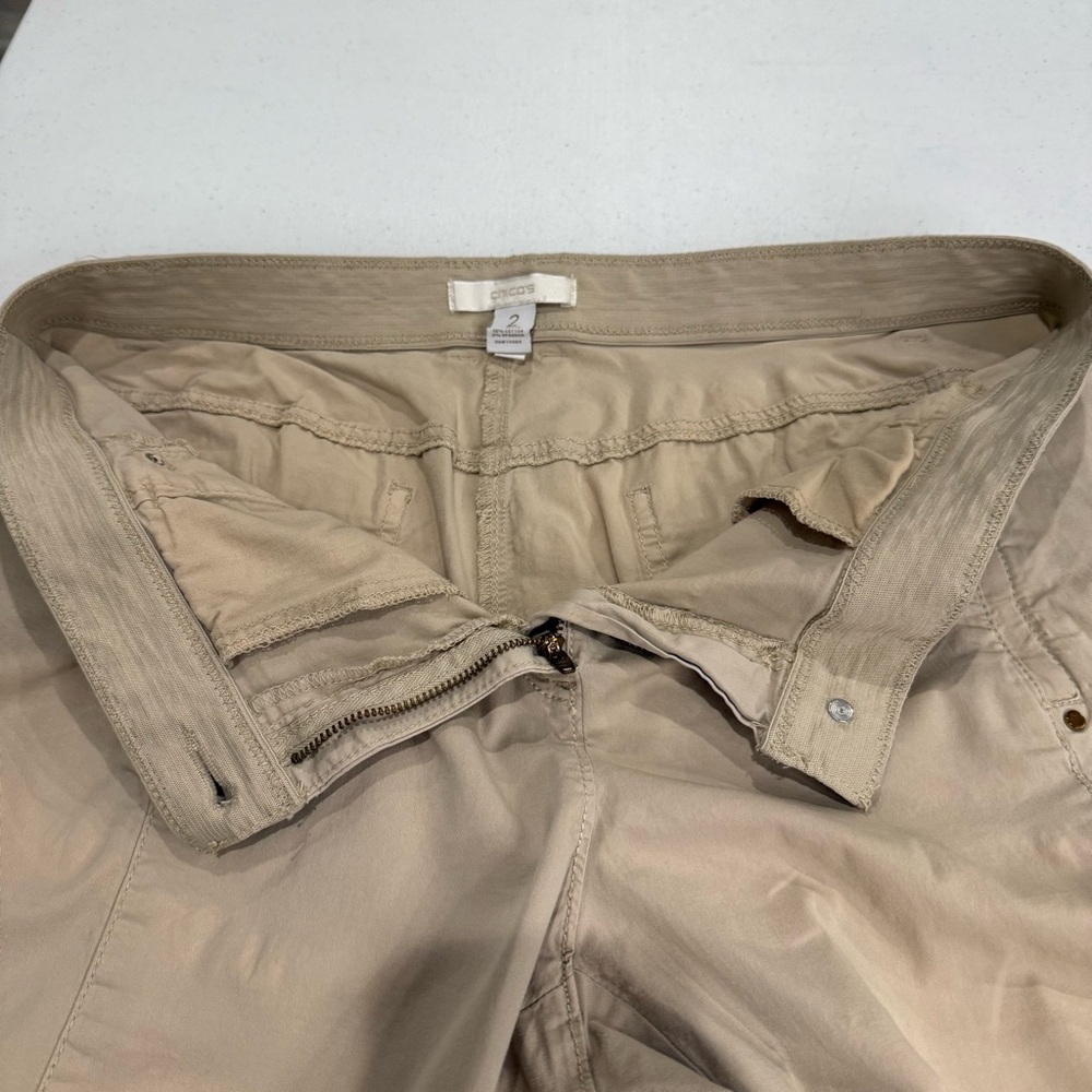 Chico’s Cotton Blend Long Pants Casual Zip Pockets Women’s Size 12 (Chico’s 2) - Picture 4 of 14